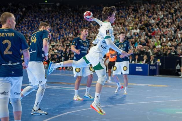 Nils Lichtlein, Rueckraum, (Fuechse Berlin 17), Bergischer HC - Fuechse Berlin, DHB-Pokal Maenner, Herren, 6. Spieltag, Finale, Daikin HBL, Lidl Final 4, 19.04.2026 Köln NRW Deutschland