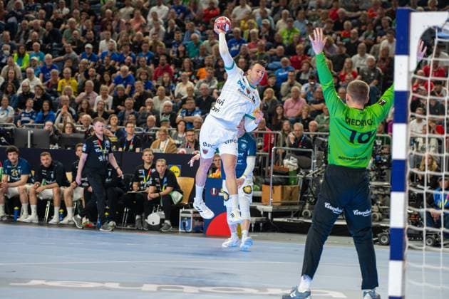 Lukas Diedrich, Torwart (Bergischer Handball-Club 06 16), Bergischer HC - Fuechse Berlin, DHB-Pokal Maenner, Herren, 6. Spieltag, Finale, Daikin HBL, Lidl Final 4, 19.04.2026 Köln NRW Deutschland