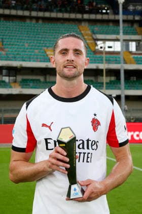 AC Milan s Adrien Rabiot the Serie A soccer match between Hellas Verona and A.C. Milan at the Bentegodi Stadium in Verona, north west Italy - Sunday , April 19 , 2026. - Soccer .  Copyright: xPaolaxGarbuio Lapressex