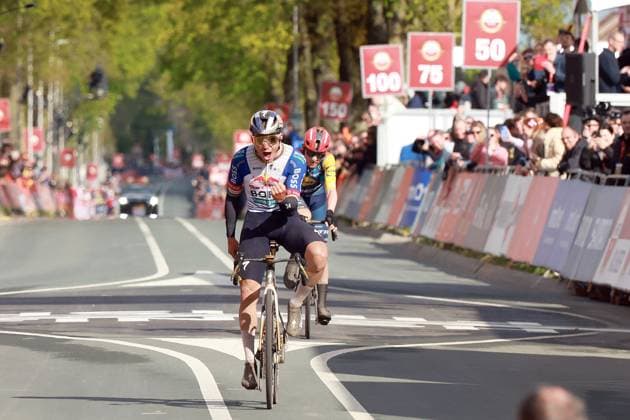 Valkenburg, 19-04-2026, cycling, Amstel Gold Race, men, winner of the 60e Amstel Gpld Race 2026 is Remco Evenepoel met op de tweede plaats Mattias Skjelmose Amstel Gold Race 2026 Men  x203157397x Copyright: