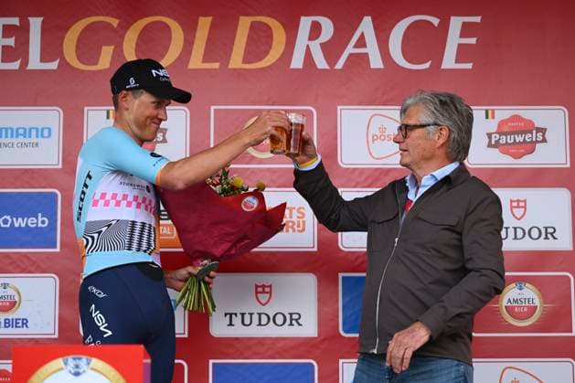 Amstel Gold Race 2026 Cycling Race VALKENBURG, THE NETHERLANDS - APRIL 19 : Frigo Marco (ITA) of NSN Cycling Team and Van Vliet Leo during the 60th edition of Amstel Gold Race an UCI World Tour 1.UWT one day cycling road race for Men Elite of 220 km with start in Maastricht and finish in Valkenburg on April 19, 2026 in Valkenburg, The Netherlands, 19 04 2026 ( Motordriver Kenny Verfaillie - Valkenburg The Netherlands  Copyright: xVincentxKalutx