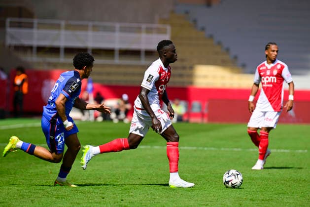 FOOTBALL : AS Monaco VS AJ Auxerre - Ligue 1 McDonald s - 19 04 2026 KrÃ pin Diatta (ASM) - Ligue 1 McDonald s match between AS Monaco and AJ Auxerre on April 19, 2026 at the Louis II Stadium in Monaco. MonacoMonaco  Copyright: xWilliamxCannarellax