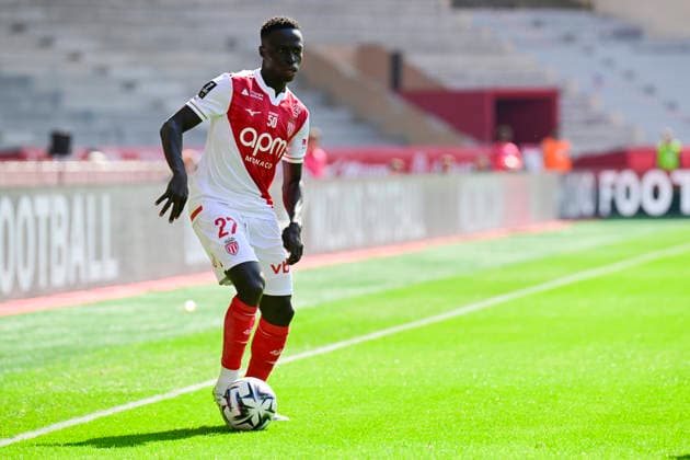 FOOTBALL : AS Monaco VS AJ Auxerre - Ligue 1 McDonald s - 19 04 2026 KrÃ pin Diatta (ASM) - Ligue 1 McDonald s match between AS Monaco and AJ Auxerre on April 19, 2026 at the Louis II Stadium in Monaco. MonacoMonaco  Copyright: xWilliamxCannarellax