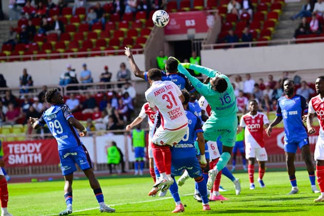 FOOTBALL : AS Monaco VS AJ Auxerre - Ligue 1 McDonald s - 19 04 2026 Ligue 1 McDonald s match between AS Monaco and AJ Auxerre on April 19, 2026 at the Louis II Stadium in Monaco. MonacoMonaco  Copyright: xWilliamxCannarellax
