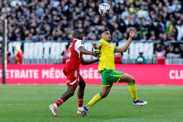 FC Nantes v Stade Brestois 29 - Ligue 1 McDonald s 2025 2026 44 Soumaila COULIBALY (sb29) - 31 Mostafa MOHAMED (fcn) during the Ligue 1 McDonald s match between Nantes and Brest at Stade de la Beaujoire on April 19, 2026 in Nantes, France. Nantes France  Copyright: xFEPx 776348358