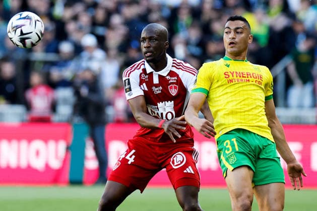 FC Nantes v Stade Brestois 29 - Ligue 1 McDonald s 2025 2026 44 Soumaila COULIBALY (sb29) - 31 Mostafa MOHAMED (fcn) during the Ligue 1 McDonald s match between Nantes and Brest at Stade de la Beaujoire on April 19, 2026 in Nantes, France. Nantes France  Copyright: xFEPx 776348358