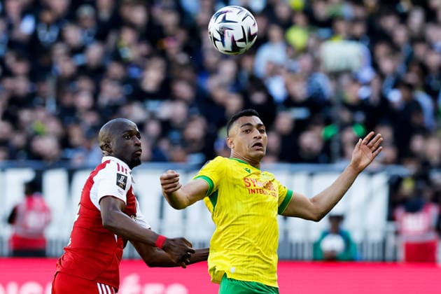 FC Nantes v Stade Brestois 29 - Ligue 1 McDonald s 2025 2026 44 Soumaila COULIBALY (sb29) - 31 Mostafa MOHAMED (fcn) during the Ligue 1 McDonald s match between Nantes and Brest at Stade de la Beaujoire on April 19, 2026 in Nantes, France. Nantes France  Copyright: xFEPx 776348358