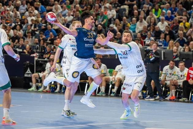 Eloy Morante Maldonado, Rueckraum (Bergischer Handball-Club 06 33), Bergischer HC - Fuechse Berlin, DHB-Pokal Maenner, Herren, 6. Spieltag, Finale, Daikin HBL, Lidl Final 4, 19.04.2026 Köln NRW Deutschland