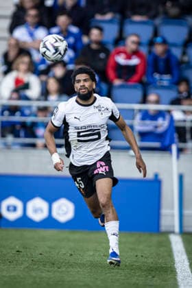 FOOTBALL : Racing de Strasbourg - Stade Rennes F. C - Ligue 1 - Stade de la Meinau - 19 04 2026 Mahdi Camara 45 Stade Rennes F. C  Copyright: xelyxandroxcegarrax