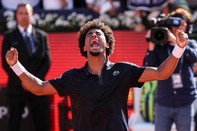 April 19, 2026, Barcelona, Barcelona, Spain: Arthur Fils of France celebrates the victory against Andrey Rublev of Russia during the Final tennis match of the Barcelona Open Banc Sabadell - Conde Godo 2026 Day 9 at Real Club de Tenis Barcelona on April 19, 2026 in Barcelona, Spain. Barcelona Open Banc Sabadell - Conde Godo 2026 Day 9  - ZUMAa181 20260419_zaa_a181_103 Copyright: xJavierxBorregox