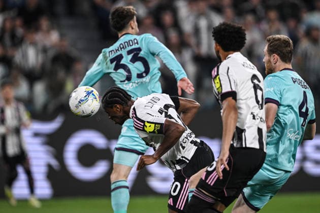 Cm Torino 19 04 2026 - campionato di calcio serie A Juventus-Bologna foto Cristiano Mazzi Image nella foto: gol Jonathan David 