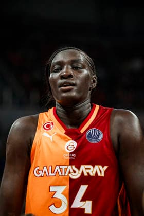 ESP: Galatasaray Cagdas Faktoring v Fenerbahce Opet. Final game Euroleague Women Final Six 2026 Awak Kuier during the Euroleague Women final game between Galatasaray Cagdas Faktoring and Fenerbahce Opet played at Principe Felipe Arena on April 19, 2026 in Zaragoza, Spain. Zaragoza Spain Basketball Copyright: xDanielxMarzo AgenciaxLOFx