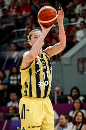 ESP: Galatasaray Cagdas Faktoring v Fenerbahce Opet. Final game Euroleague Women Final Six 2026 Emma Messeman during the Euroleague Women final game between Galatasaray Cagdas Faktoring and Fenerbahce Opet played at Principe Felipe Arena on April 19, 2026 in Zaragoza, Spain. Zaragoza Spain Basketball Copyright: xDanielxMarzo AgenciaxLOFx
