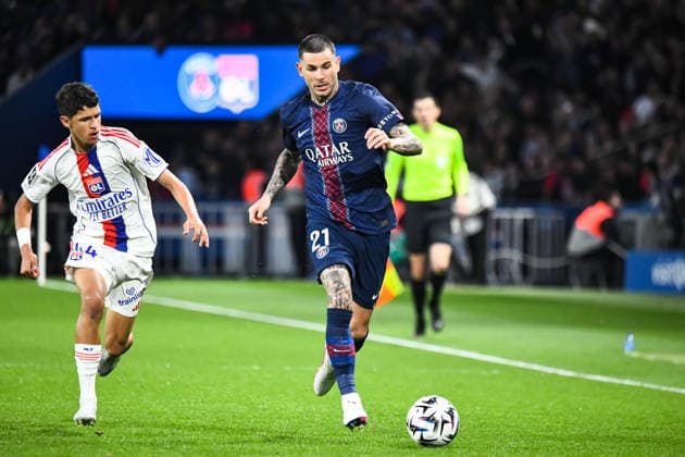 FOOTBALL : Paris Saint Germain vs Olympique Lyonnais - Ligue 1 - JournÃ e 30 - 19 04 2026 Lucas Hernandez (Paris SG) Khalis Merah (OL) ParisFrance  Copyright: xBaptistexAutissierx