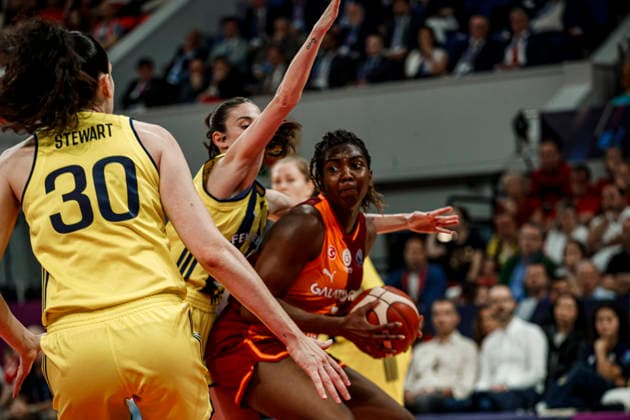 ESP: Galatasaray Cagdas Faktoring v Fenerbahce Opet. Final game Euroleague Women Final Six 2026 Elizabeth Williams during the Euroleague Women final game between Galatasaray Cagdas Faktoring and Fenerbahce Opet played at Principe Felipe Arena on April 19, 2026 in Zaragoza, Spain. Zaragoza Spain Basketball Copyright: xDanielxMarzo AgenciaxLOFx