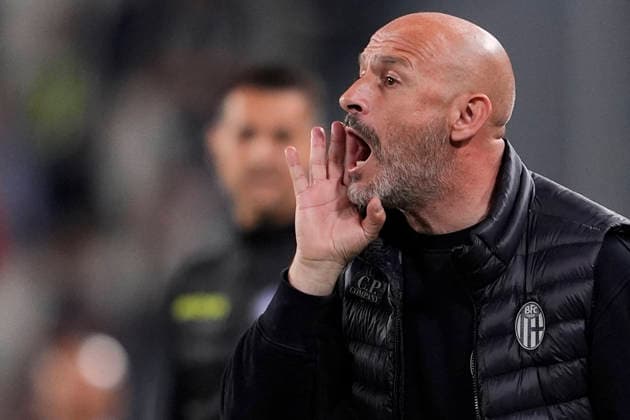 BolognaÕs head coach Vincenzo Italiano during the Serie A soccer match between Juventus Fc and Bologna the Juventus Stadium in Turin, north west Italy - April 19, 2026. - Soccer  Copyright: xFabioxFerrari LaPressex