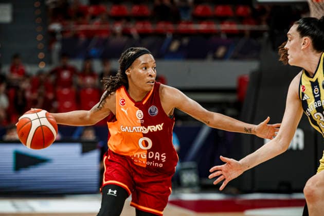 ESP: Galatasaray Cagdas Faktoring v Fenerbahce Opet. Final game Euroleague Women Final Six 2026 Kamiah Smalls during the Euroleague Women final game between Galatasaray Cagdas Faktoring and Fenerbahce Opet played at Principe Felipe Arena on April 19, 2026 in Zaragoza, Spain. Zaragoza Spain Basketball Copyright: xDanielxMarzo AgenciaxLOFx