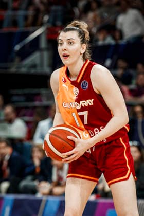 ESP: Galatasaray Cagdas Faktoring v Fenerbahce Opet. Final game Euroleague Women Final Six 2026 Elif Bayram during the Euroleague Women final game between Galatasaray Cagdas Faktoring and Fenerbahce Opet played at Principe Felipe Arena on April 19, 2026 in Zaragoza, Spain. Zaragoza Spain Basketball Copyright: xDanielxMarzo AgenciaxLOFx