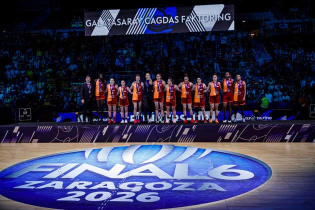 ESP: Galatasaray Cagdas Faktoring v Fenerbahce Opet. Final game Euroleague Women Final Six 2026 Galatasaray Cagdas Faktoring during the Euroleague Women final game between Galatasaray Cagdas Faktoring and Fenerbahce Opet played at Principe Felipe Arena on April 19, 2026 in Zaragoza, Spain. Zaragoza Spain Basketball Copyright: xDanielxMarzo AgenciaxLOFx