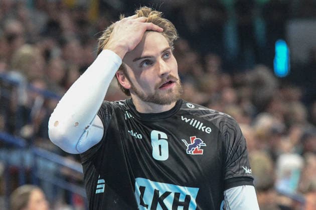 Jackson Clifford Howe (SVG Lüneburg, 5) Mimik, starker Gesichtsausdruck, Emotion, 19.04.2026, Düren (Deutschland), Volleyball, 1. Bundesliga Männer, Halbfinale Playoff, SWD Powervolleys Düren - SVG Lüneburg