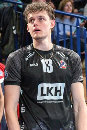 Neo Laumann (SVG Lüneburg, 11) Porträt, Portrait, 19.04.2026, Düren (Deutschland), Volleyball, 1. Bundesliga Männer, Halbfinale Playoff, SWD Powervolleys Düren - SVG Lüneburg