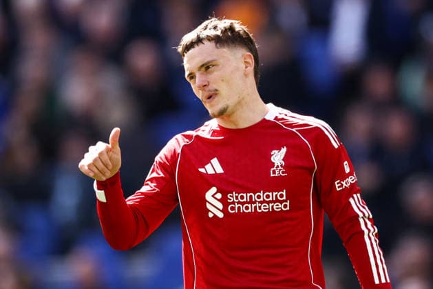 Everton v Liverpool 19 April 2026, Liverpool - Premier League Football - Everton v Liverpool - Florian Wirtz of Liverpool - Photo: Jacques Feeney Offside. Liverpool UK Copyright: xJacquesxFeeneyx xOffsidexOffside