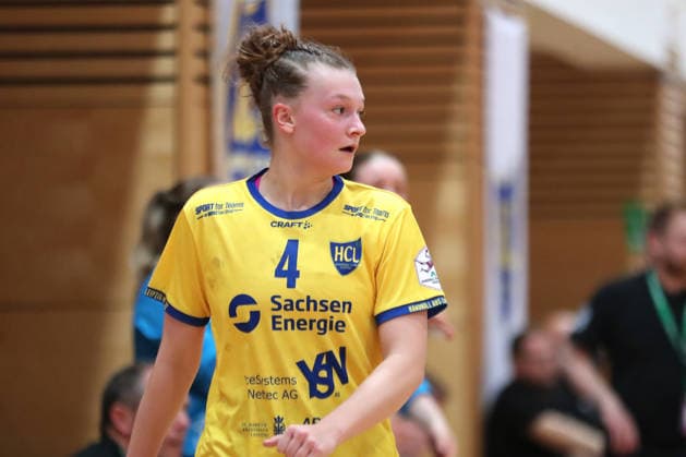 Handball, 2. Alsco HBF: HC Leipzig - SG 09 Kirchhof; 19.04.2026 Jana Walther (4, HC Leipzig). 2. Alsco Handball Bundesliga Frauen, HBF, Saison 2025 2026, 24. Spieltag: HC Leipzig vs. SG 09 Kirchhof am 19.04.2026 in der Sporthalle Brüderstraße Leipzig. Copyright: xBEAUTIFULxSPORTS JanxKaeferx