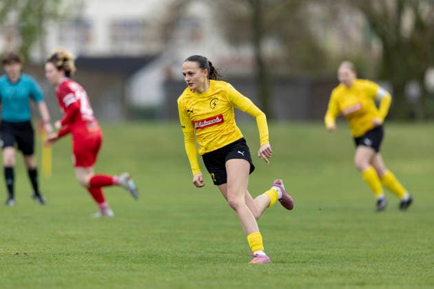 Regionalliga Nordost Frauen: 1. FFV Erfurt vs. 1. FFC Fortuna Dresden; Erfurt; 19.04.2026 Victoria Simon ( 22; 1. FFC Fortuna Dresden) Regionalliga Nordost Frauen: 1. FFV Erfurt vs. 1. FFC Fortuna Dresden; Sportforum Johannesplatz Erfurt; 19.04.2026 Copyright: xBEAUTIFULxSPORTS Duehringx
