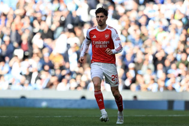 19th April 2026; Etihad Stadium, Manchester, Lancashire, England; Premier League Football, Manchester City versus Arsenal ; Kai Havertz of Arsenal DavidxBlunsden
