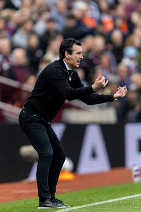 Aston Villa v Sunderland, Premier League Aston Villa Head Coach Unai Emery during the Premier League match between Aston Villa and Sunderland at Villa Park, Birmingham, UK on 19 April 2026. Birmingham Villa Park West Midlands UK Editorial use only DataCo restrictions apply See www.football-dataco.com , Copyright: xManjitxNarotrax PSI-24107-0219