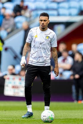 Aston Villa v Sunderland, Premier League Aston Villa midfielder Morgan Rogers (27) warming up before the Premier League match between Aston Villa and Sunderland at Villa Park, Birmingham, UK on 19 April 2026. Birmingham Villa Park West Midlands UK Editorial use only DataCo restrictions apply See www.football-dataco.com , Copyright: xManjitxNarotrax PSI-24107-0143