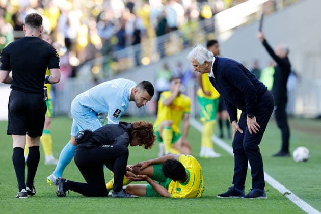 FC Nantes v Stade Brestois 29 - Ligue 1 McDonald s 2025 2026 01 Anthony LOPES (fcn) - Vahid HALILHODZIC (Entraineur Nantes FCN) during the Ligue 1 McDonald s match between Nantes and Brest at Stade de la Beaujoire on April 19, 2026 in Nantes, France. Nantes France  Copyright: xFEPx 776348358