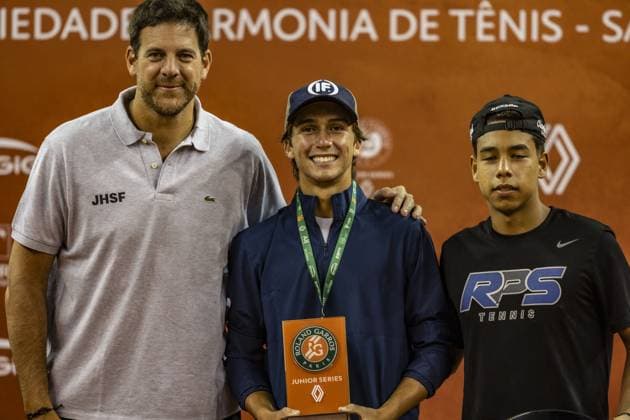 RECORD DATE NOT STATED Juan Miguel Bolivar Idarraga faces Leonardo Storck Franca in the Roland Garros Junior Series final in Sao Paulo. Sao Paulo (SP), 04 19 2026 Tennis Roland-Garros Junior Series SP Juan Miguel Bolivar Idarraga faces Leonardo Storck in the final of the Roland-Garros Junior Series, at the Sociedade Harmonia de Tenis, this Sunday (19).(Foto: Pedro Paulo Diaz Thenews2 imago images) SPO  Copyright: xPedroxPauloxDiazx
