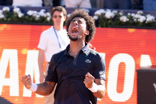 Final of the Barcelona Open Banc Sabadell tennis tournament in Barcelona, Spain - 19 Apr 2026 Final of the Barcelona Open Banc Sabadell tennis tournament in Barcelona, Spain - 19 Apr 2026 Arthur Fils FRA celebrates a score during the final of the 2026 Barcelona Open Banc Sabadell with Andrey Rublev RUS Not seen. Final of the Barcelona Open Banc Sabadell tennis tournament between Arthur Fils FRA and Andrey Rublev RUS, winning Arthur Fils 6-2 and 7-6 2. Barcelona Spain Copyright: xRicardxNovellax xSOPAxImagesx RNOVELLA_0023 Barcelona Spain Copyright: xIMAGO RicardxNovellax xSOPAxImagesx RNOVELLA_0023