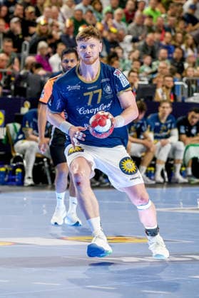 19.04.2026, xsscx, Handball, DHB-Pokal Lidl Final4, Finale, Füchse Berlin - Bergischer HC, Saison 2025 2026 Herren, Lanxess Arena, Köln: Johannes Wasielewski (Bergischer HC 77) Photo: xSandraxScherningxPressefotoKochx Nordrhein-Westfalen Deutschland