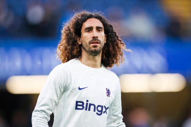 Chelsea v Manchester United, ManU Premier League Chelsea defender Marc Cucurella (3) portrait warm up during the Chelsea v Manchester United Premier League match at Stamford Bridge, London, England on 18 April 2026 Credit: Phil Duncan Every Second Media Editorial use only. All images are copyright Every Second Media Limited. No images may be reproduced without prior permission. All rights reserved. Premier League and Football League images are subject to licensing agreements with Football DataCo Limited. see https: www.football-dataco.com Copyright: xIMAGO EveryxSecondxMediax ESM-1917-0081 PhilxDuncanx xEveryxSecondxMediax