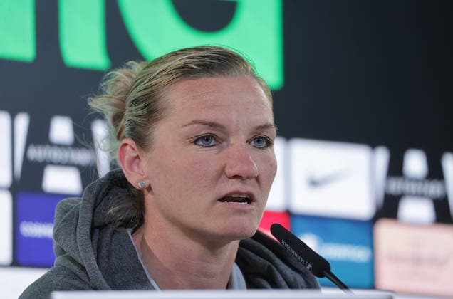 Fussball, Frauen, Saison 2025 2026, 1.Liga, Google Frauen-Bundesliga, VfL Wolfsburg , Pressekonferenz mit Alexandra Popp (VfL Wolfsburg) DFL REGULATIONS PROHIBIT ANY USE OF PHOTOGRAPHS AS IMAGE SEQUENCES AND OR QUASI-VIDEO.
