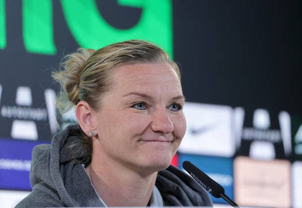 Fussball, Frauen, Saison 2025 2026, 1.Liga, Google Frauen-Bundesliga, VfL Wolfsburg , Pressekonferenz mit Alexandra Popp (VfL Wolfsburg) DFL REGULATIONS PROHIBIT ANY USE OF PHOTOGRAPHS AS IMAGE SEQUENCES AND OR QUASI-VIDEO.
