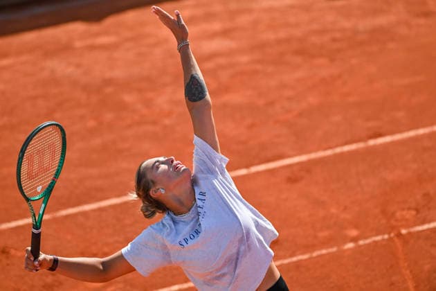 April 20, 2026, Madrid, Madrid, Spain: ARYNA SABALENKA of belarus Ã¢â‚¬ NIKE, Training on the track during the Mutua Madrid Open 2026, ATP, Tennis Herren Masters 1000 and WTA, Tennis Damen 1000 tennis tournament, celebrated at Caja Magica on April 20, 2026 in Madrid, Spain. Mutua Madrid Open 2026 - Day 1 (04.20.26)  - ZUMAc312 20260420_zsp_c312_021 Copyright: xOscarxManuelxSanchezx