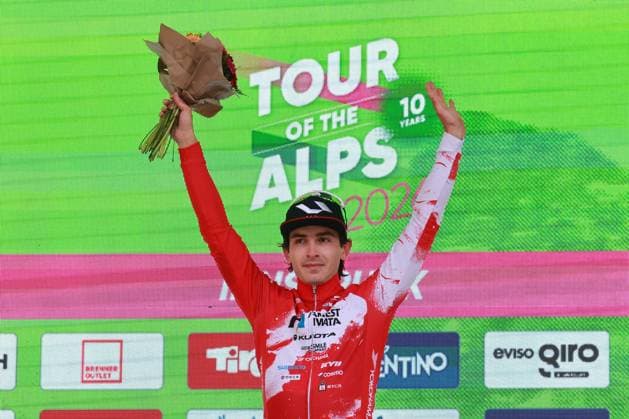 TOUR DES ALPES 2025 - UCI Cycling Race Tour of the Alps Pierre Teyssot MAXPPP ; TOUR DES ALPES 2025 - UCI Cycling Race Tour of the Alps. Innsbruck, Italy on April 20, 2026. Tommaso DATI (ITA) Team UKYO wins the Stage 1, Innsbruck - Innsbruck (144,3 Km). Tommaso DATI (ITA) Pierre Teyssot Maxppp
