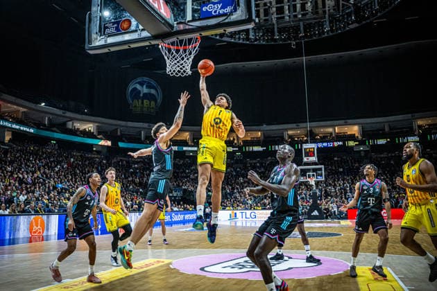 Basketball Berlin 20.04.2026 Saison 2025 2026 EasyCredit BBL 1. Bundesliga Männer, Herren Alba Berlin - Telekom Baskets Bonn Jack Kayil (Alba Berlin, No.07) *** Basketball Berlin 20 04 2026 Season 2025 2026 EasyCredit BBL 1 Bundesliga Men, Men Alba Berlin Telekom Baskets Bonn Jack Kayil Alba Berlin, No 07