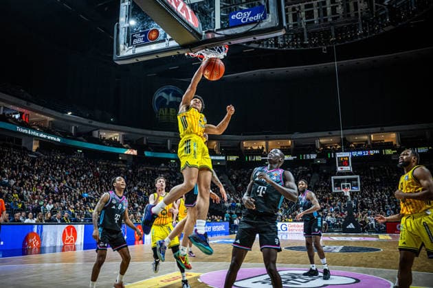 Basketball Berlin 20.04.2026 Saison 2025 2026 EasyCredit BBL 1. Bundesliga Männer, Herren Alba Berlin - Telekom Baskets Bonn Jack Kayil (Alba Berlin, No.07)