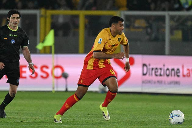 CALCIO - Serie A - US Lecce vs ACF Fiorentina Walid Cheddira (Us Lecce) in action during US Lecce vs ACF Fiorentina, Italian soccer Serie A match in Lecce, Italy, April 20 2026 Lecce Italy  Copyright: xIPAxSport ABACAx
