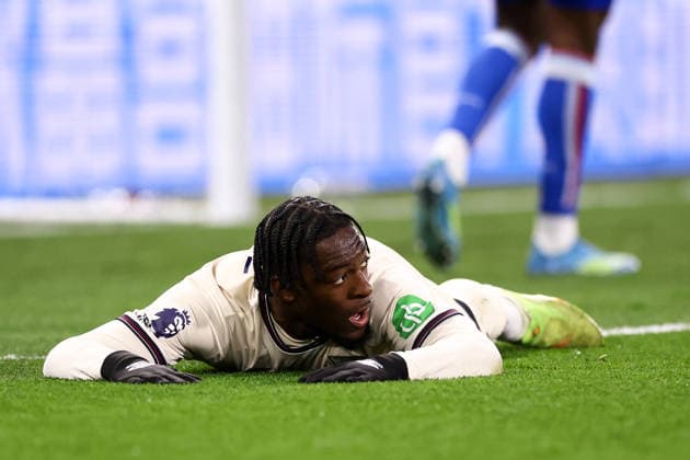 Crystal Palace v West Ham United 20 April 2026, London - Premier League Football - Crystal Palace v West Ham United - Axel Disasi of West Ham United reacts after missing a chance - Photo: Jacques Feeney Offside. London UK Copyright: xJacquesxFeeneyx xOffsidexOffside