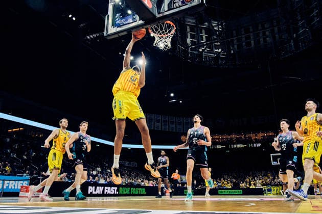 Moses Wood (Alba Berlin, 11), GER, ALBA Berlin vs. Telekom Baskets Bonn, Basketball Herren, easy Credit BBL, Saison 2025 2026, 30. Spieltag, 20.04.2026 GER, ALBA Berlin vs. Telekom Baskets Bonn, Basketball Herren, easy Credit BBL, Saison 2025 2026, 30. Spieltag, 20.04.2026 Berlin