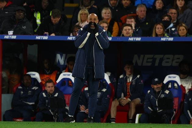 London, England, 20th April 2026. Nuno Espirito Santo, Manager of West Ham United during the Crystal Palace vs West Ham United Premier League match at Selhurst Park, London. Picture credit should read: Paul Terry Sportimage EDITORIAL USE ONLY. No use with unauthorised audio, video, data, fixture lists, club league logos or live services. Online in-match use limited to 120 images, no video emulation. No use in betting, games or single club league player publications. SPI_023_PT_Crystal_Palace_West_Ham SPI-4705-0023