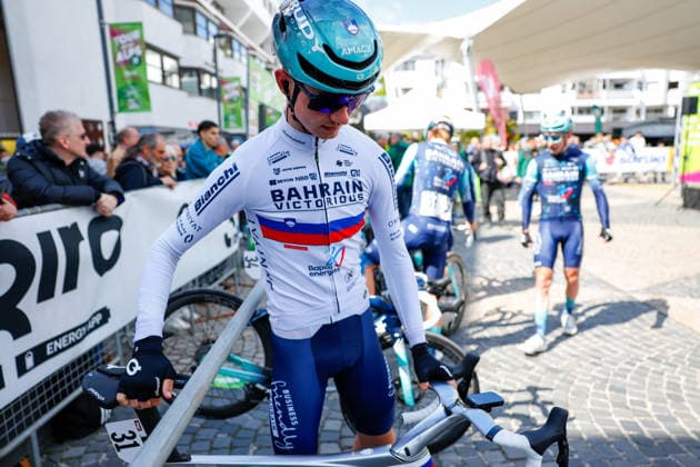 CYCLING - Tour of the Alps 2026 TELFS,AUSTRIA,21.APR.26 - CYCLING - Tour of the Alps, stage 2, Telfs - Martell. Image shows Jakob Omrzel (SLO BAHRAIN VICTORIOUS).  GEPAxpictures xMarkoxVulic