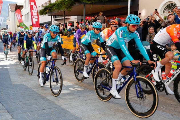 CYCLING - Tour of the Alps 2026 TELFS,AUSTRIA,21.APR.26 - CYCLING - Tour of the Alps, stage 2, Telfs - Martell. Image shows Luca Paletti (ITA BARDIANI CSF 7 SABER) with the peloton.  GEPAxpictures xMarkoxVulic