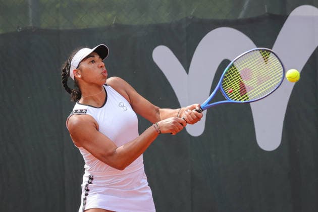 Rasheeda McAdoo (USA) during Axion Open 2026, International Tennis match in Chiasso, Switzerland, April 21 2026  Copyright: xRobertaxCorradin IPAxSportx xipa-agency.netx xx IPA_74120986 IPA_Agency_IPA74120986