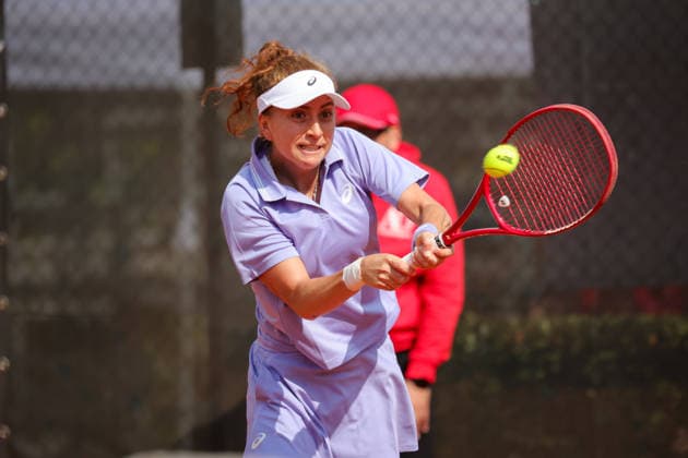 Berfu Cengiz (TUR) during Axion Open 2026, International Tennis match in Chiasso, Switzerland, April 21 2026  Copyright: xRobertaxCorradin IPAxSportx xipa-agency.netx xx IPA_74120955 IPA_Agency_IPA74120955